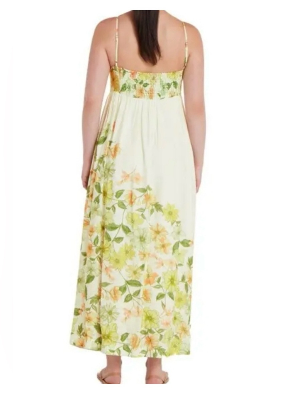 Hermoza Emily Dress Sights of Spring Yellow floral Spaghetti-Strap Maxi Dress - Picture 3 of 5